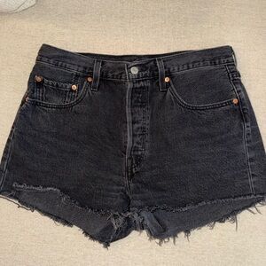Black Levi Strauss 501 Jean shorts